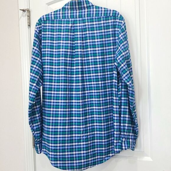 Brooks Brothers Regent 100% Cotton blue/green plaid button down shirt size large - Picture 6 of 6